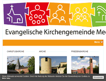 Tablet Screenshot of meckenheim-evangelisch.de